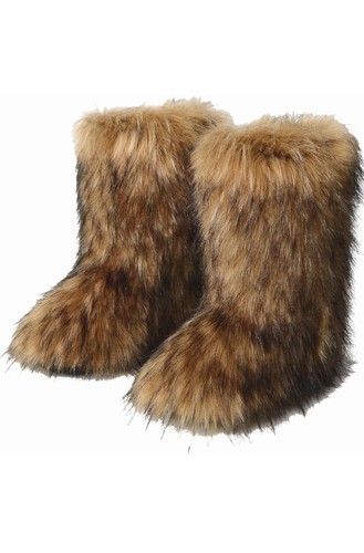 Women faux fur - fur, boots