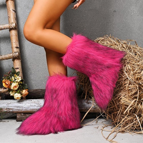 Luxury faux fur boots for - faux,