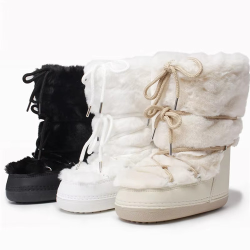 Winter fur boots snow - winter,